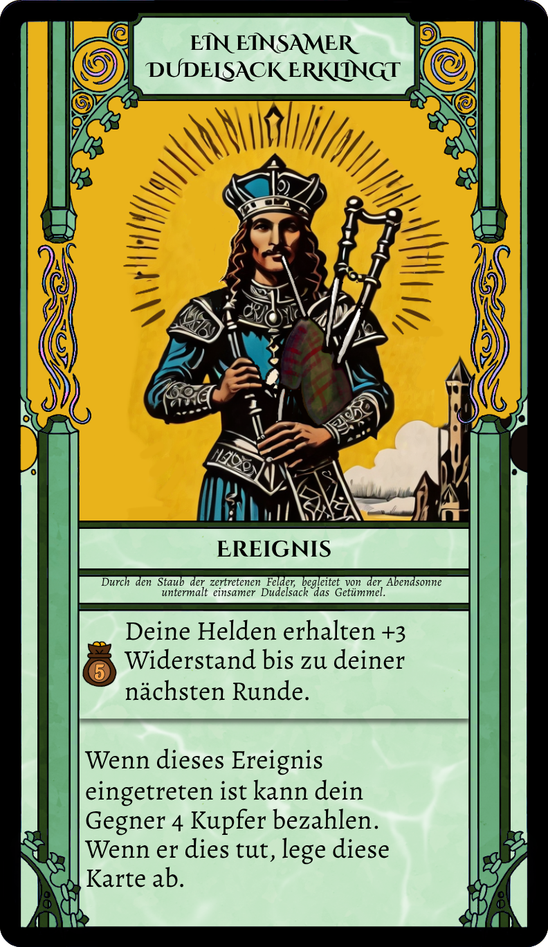 Ein einsamer Dudelsack erklingt